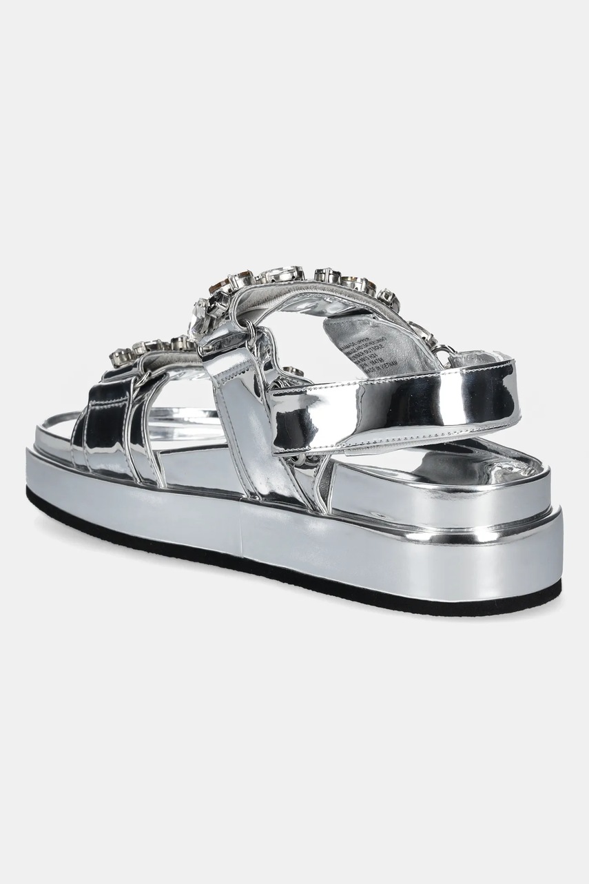 Σανδάλια Tory Burch Kira Embellished Sport Sandal χρώμα: ασημί, 164798-020 φωτογραφία