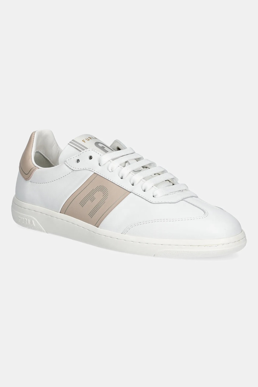 Furla Adidasi din piele Twist Lace-Up Sneaker culoarea alb, YJ18FTW BX3724 3742S