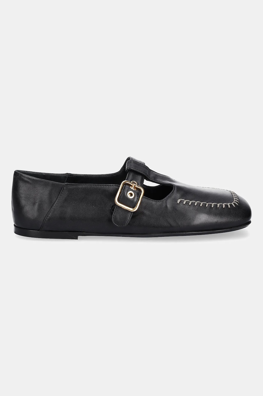 Кожаные балетки AGL Ceramic Shoes цвет чёрный D840006PGKA0761013 Кожаные балетки AGL Ceramic Shoes цвет чёрный D840006PGKA0761013