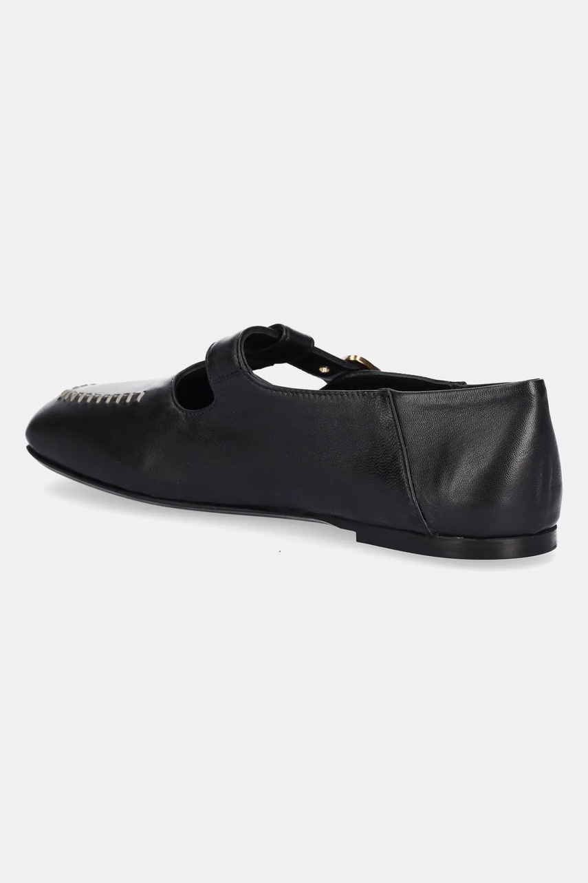 AGL bőr balerina cipő Ceramic Shoes fekete, D840006PGKA0761013 termék 2. képe