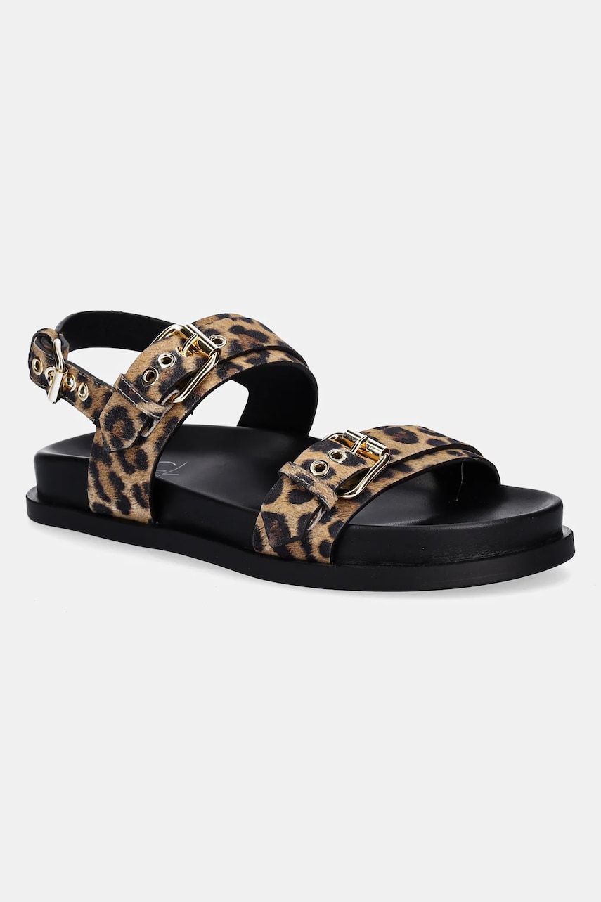 AGL sandale de piele Cristina femei, culoarea negru, D690001PGNAGAL0612 AGL sandale de piele Cristina femei, culoarea negru, D690001PGNAGAL0612