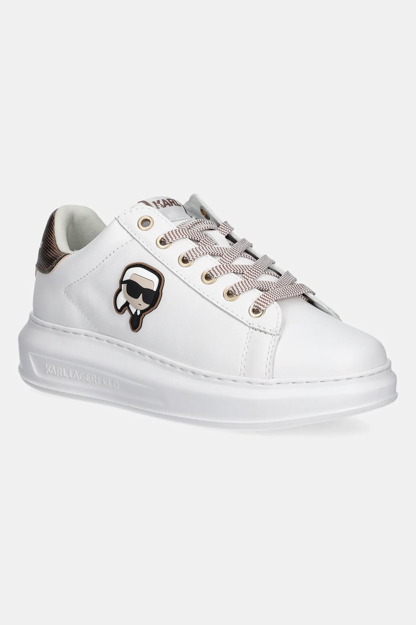 Karl Lagerfeld sneakers din piele KAPRI NFT culoarea alb, KL62531N Karl Lagerfeld sneakers din piele KAPRI NFT culoarea alb, KL62531N