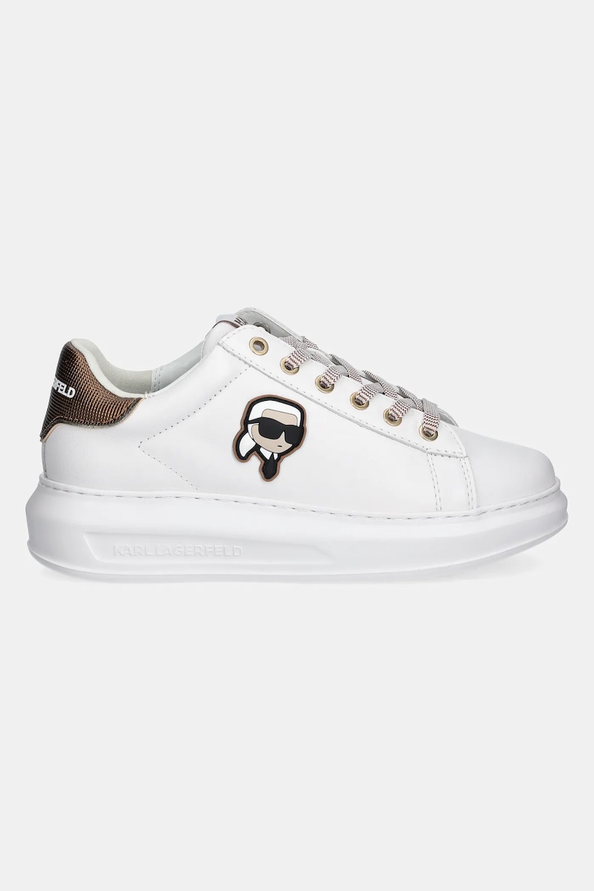 Кожаные кроссовки Karl Lagerfeld KAPRI NFT цвет белый KL62531N Кожаные кроссовки Karl Lagerfeld KAPRI NFT цвет белый KL62531N