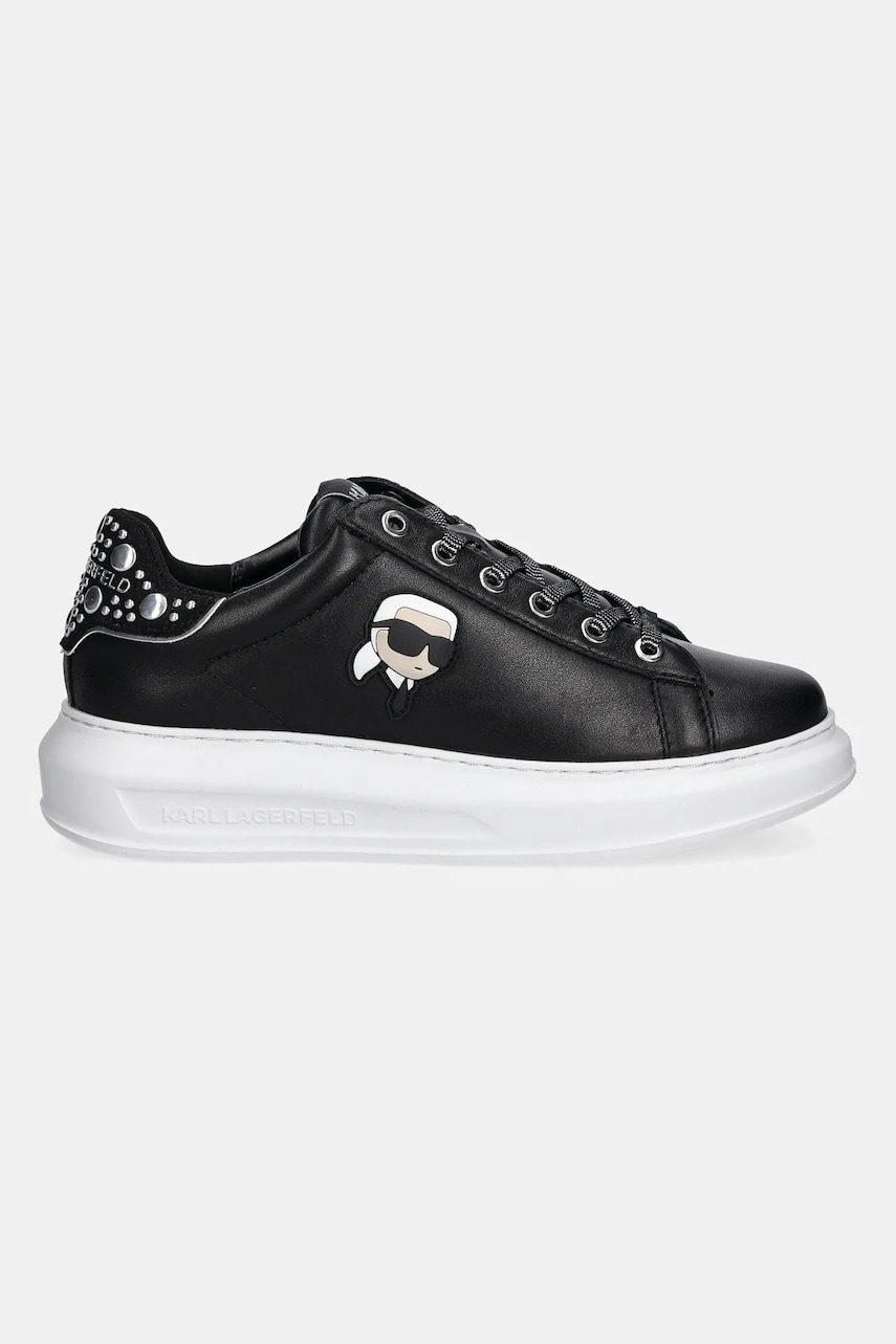 Кожаные кроссовки Karl Lagerfeld KAPRI NFT цвет чёрный KL62529M Кожаные кроссовки Karl Lagerfeld KAPRI NFT цвет чёрный KL62529M