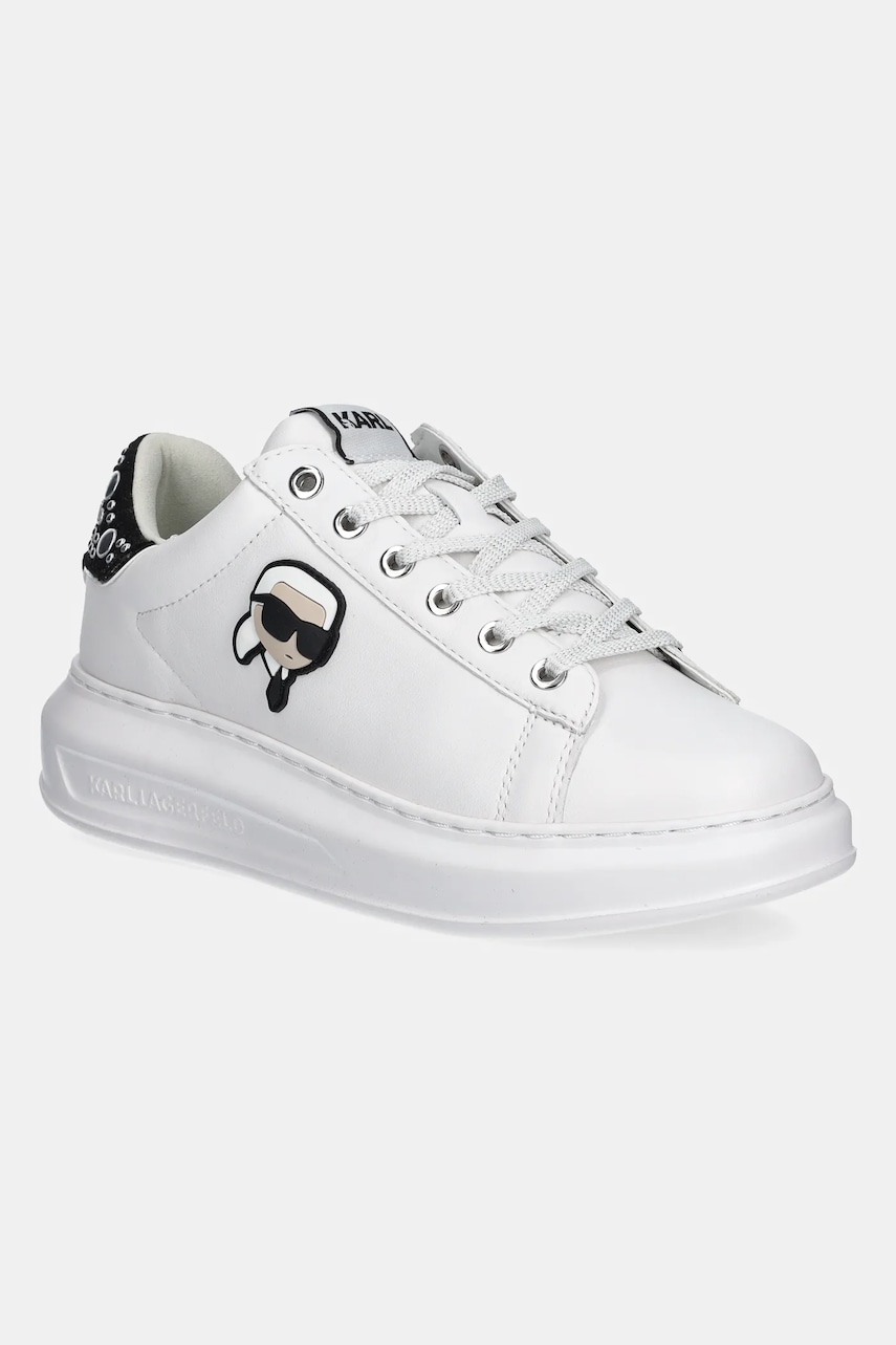 Karl Lagerfeld sneakers din piele KAPRI NFT culoarea alb, KL62529M Karl Lagerfeld sneakers din piele KAPRI NFT culoarea alb, KL62529M