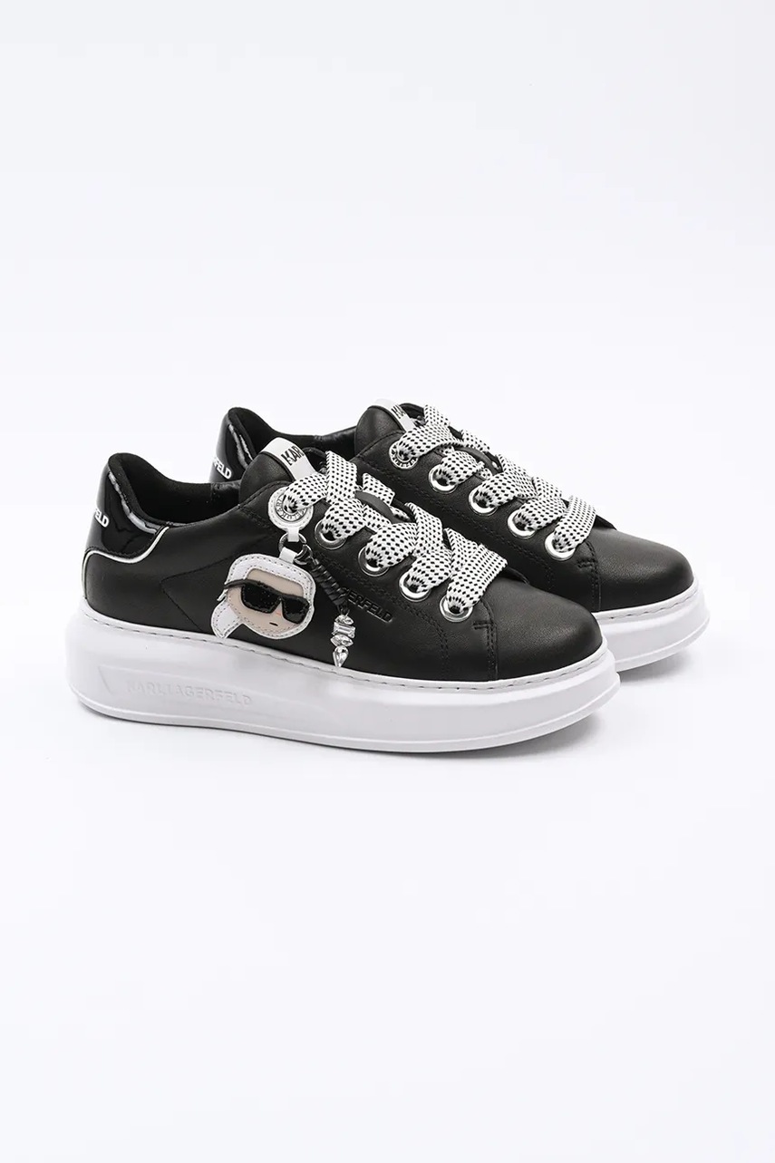 Кожаные кроссовки Karl Lagerfeld KAPRI цвет чёрный KL62576T Кожаные кроссовки Karl Lagerfeld KAPRI цвет чёрный KL62576T