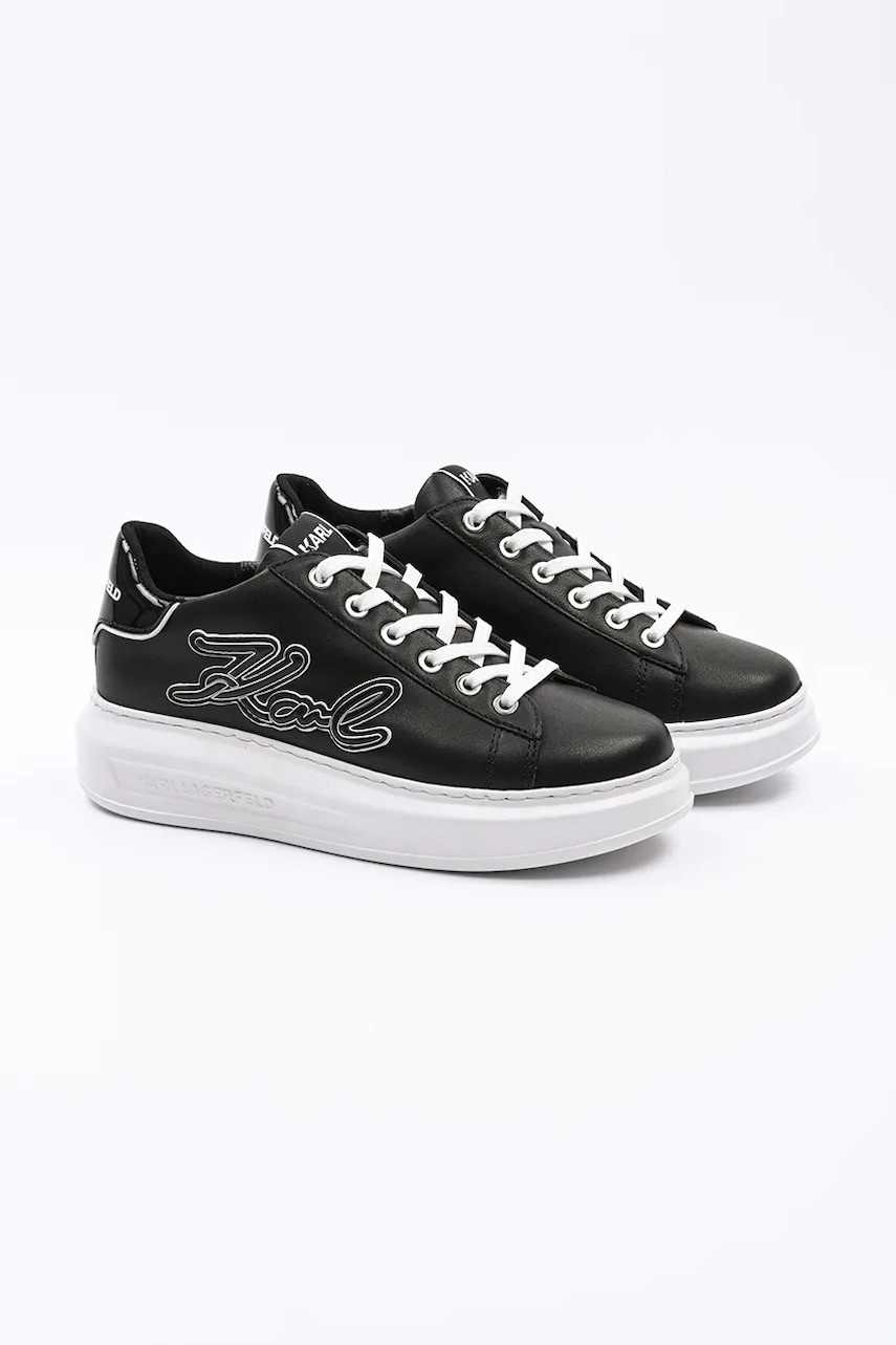 Кожаные кроссовки Karl Lagerfeld KAPRI цвет чёрный KL62511A Кожаные кроссовки Karl Lagerfeld KAPRI цвет чёрный KL62511A