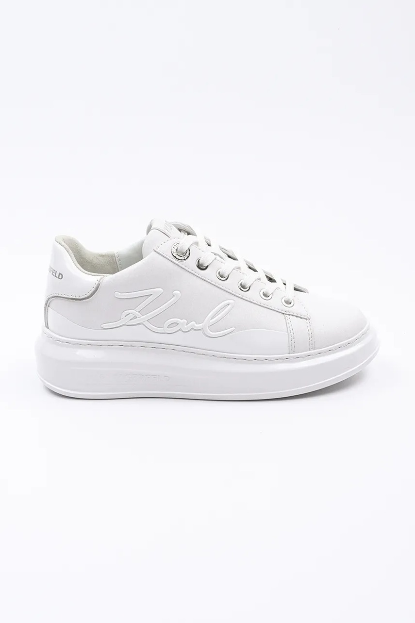 Karl Lagerfeld sneakers din piele KAPRI culoarea alb, KL62548F