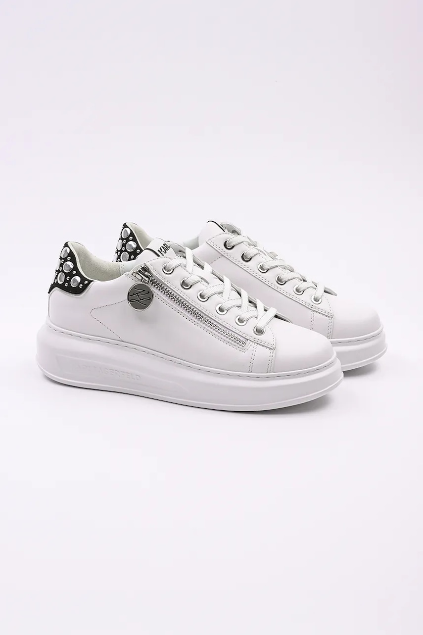 Кожаные кроссовки Karl Lagerfeld KAPRI цвет белый KL62527F Кожаные кроссовки Karl Lagerfeld KAPRI цвет белый KL62527F