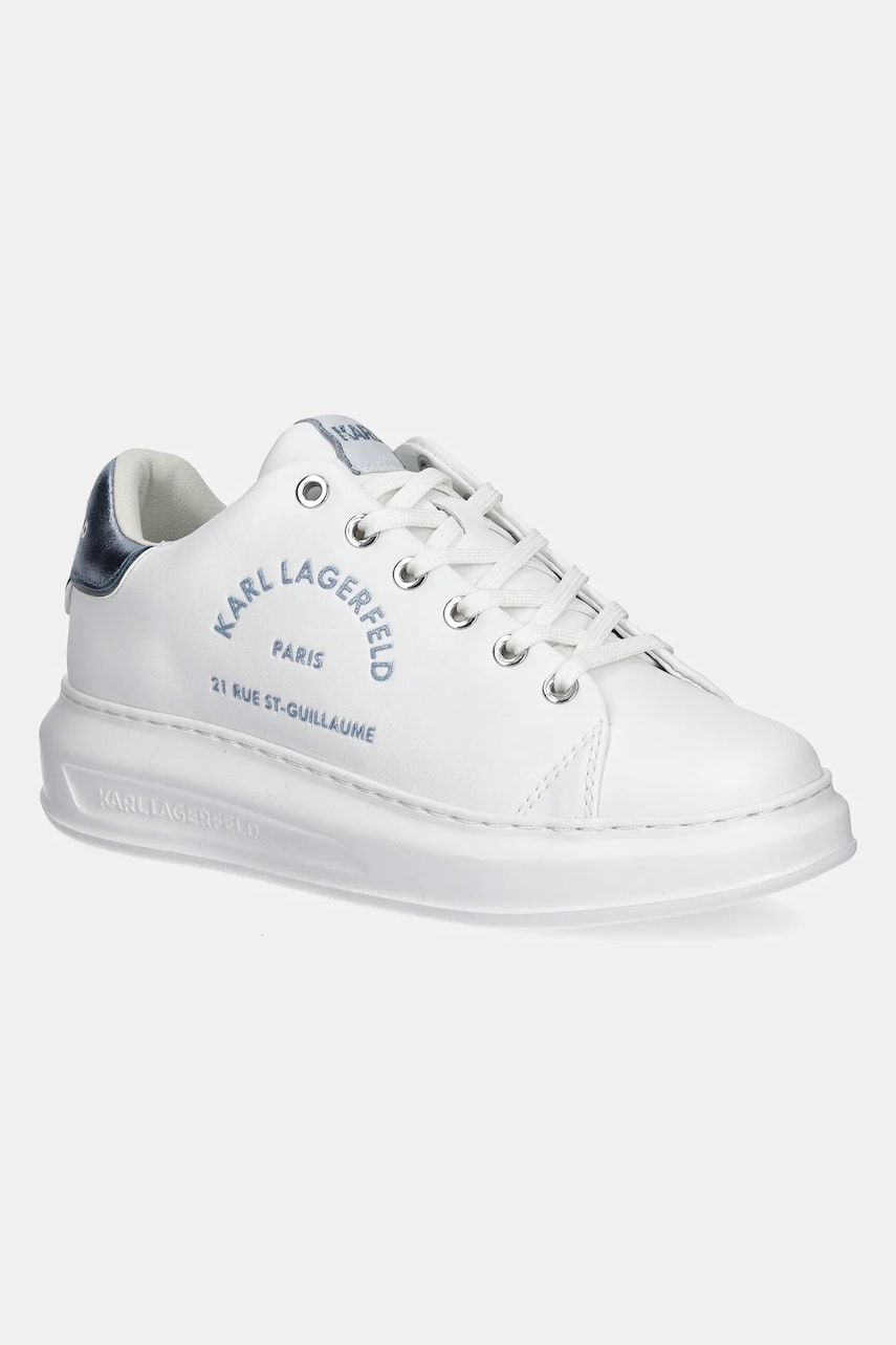 Karl Lagerfeld sneakers din piele KAPRI culoarea alb, KL62539F Karl Lagerfeld sneakers din piele KAPRI culoarea alb, KL62539F