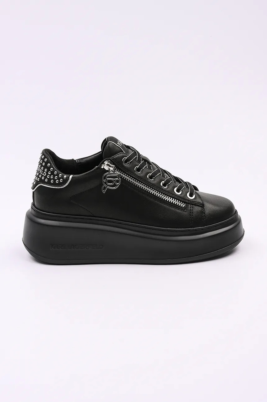Karl Lagerfeld sneakers din piele ANAKAPRI culoarea negru, KL63527