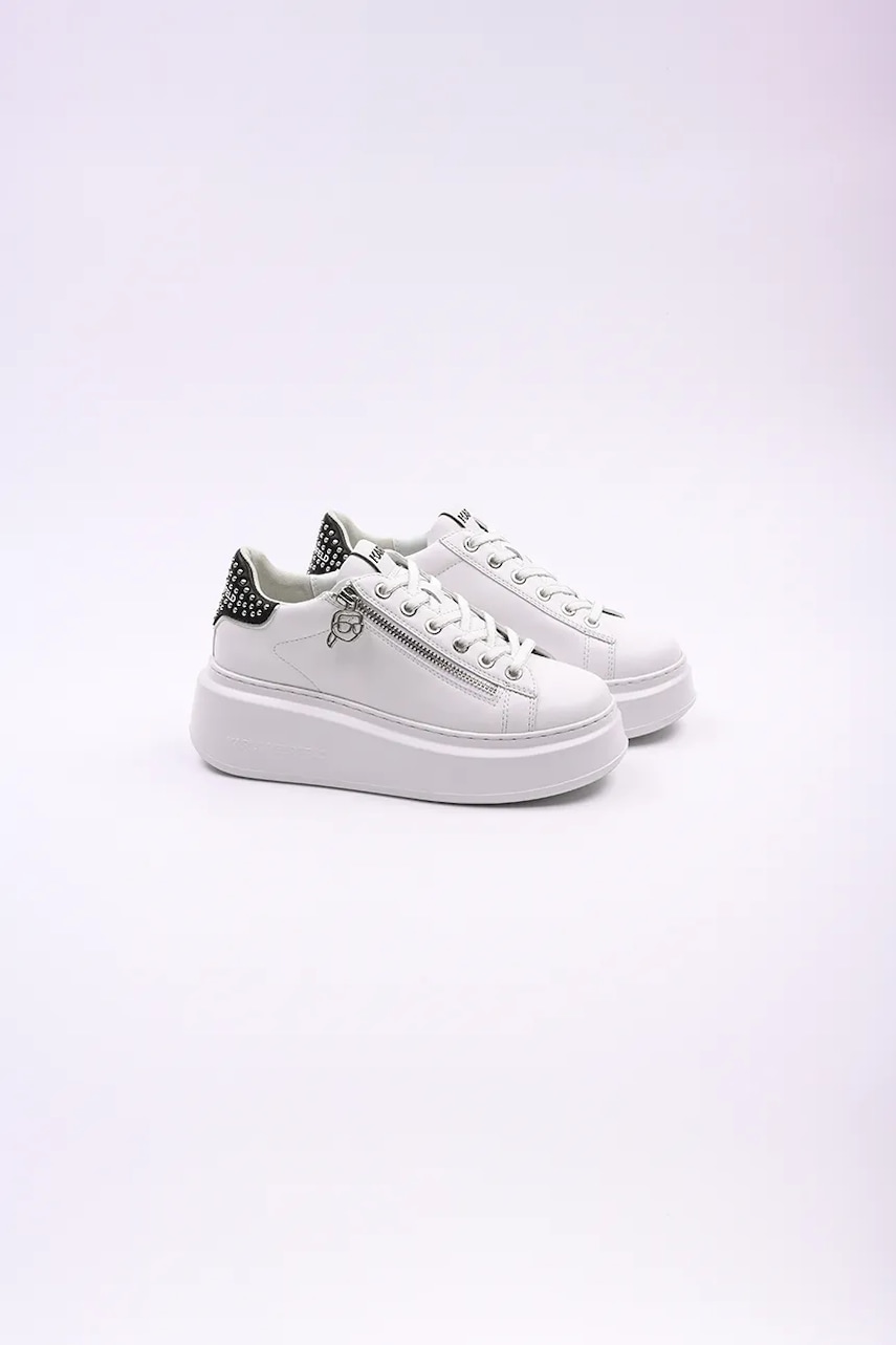 Кожаные кроссовки Karl Lagerfeld ANAKAPRI цвет белый KL63527 Кожаные кроссовки Karl Lagerfeld ANAKAPRI цвет белый KL63527