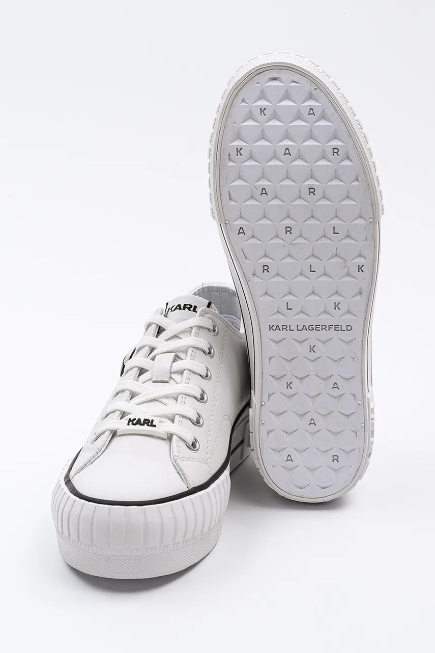 Шкіряні кеди Karl Lagerfeld KAMPUS MAX NFT жіночі колір білий KL60425T 