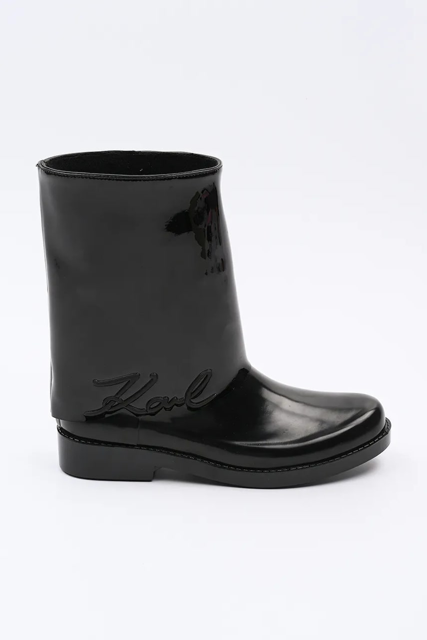 Karl Lagerfeld cizme KALOSH femei, culoarea negru, KL47064S Karl Lagerfeld cizme KALOSH femei, culoarea negru, KL47064S