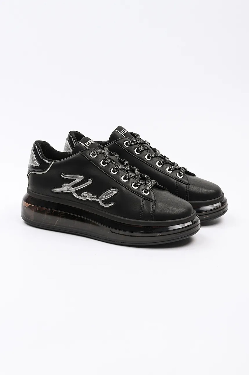 Кожаные кроссовки Karl Lagerfeld KAPRI KUSHION цвет чёрный KL62610H Кожаные кроссовки Karl Lagerfeld KAPRI KUSHION цвет чёрный KL62610H