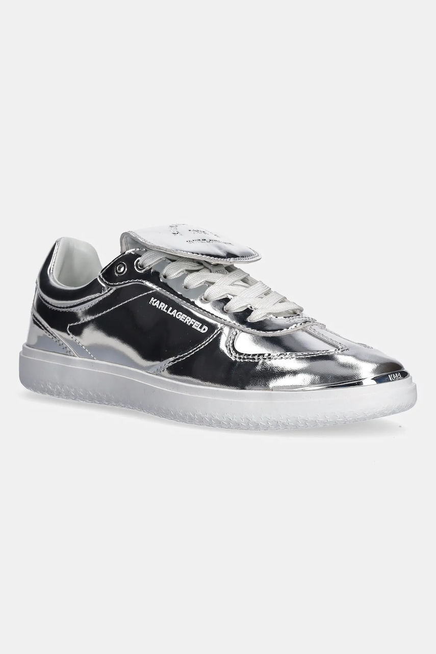 Karl Lagerfeld sneakers din piele ATLAS culoarea argintiu, KL63820 Karl Lagerfeld sneakers din piele ATLAS culoarea argintiu, KL63820