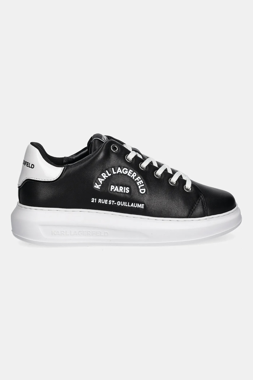 Кожаные кроссовки Karl Lagerfeld KAPRI цвет чёрный KL62539K Кожаные кроссовки Karl Lagerfeld KAPRI цвет чёрный KL62539K