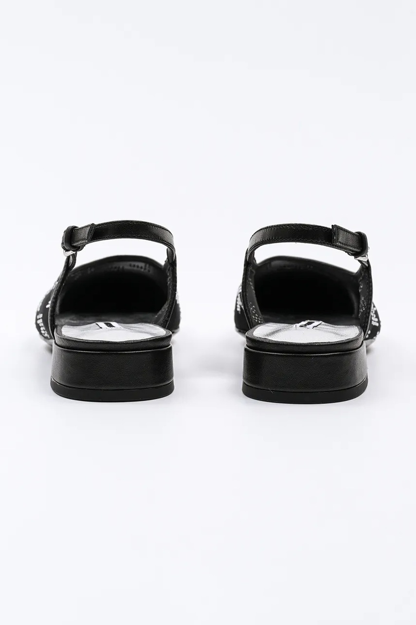 Karl Lagerfeld balerina KERRIE fekete, nyitott sarokkal, KL40153 termék 2. képe