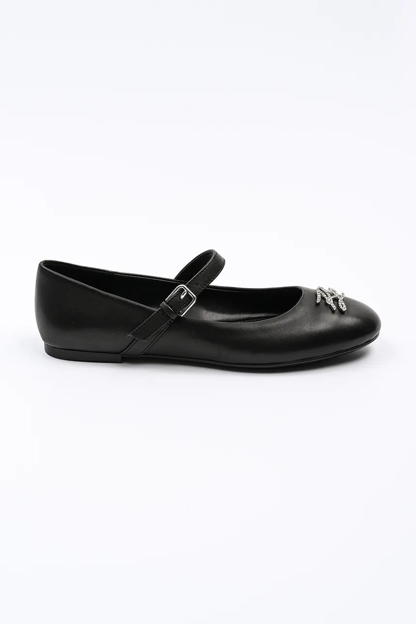 Karl Lagerfeld balerini de piele KARO culoarea negru, KL40121S