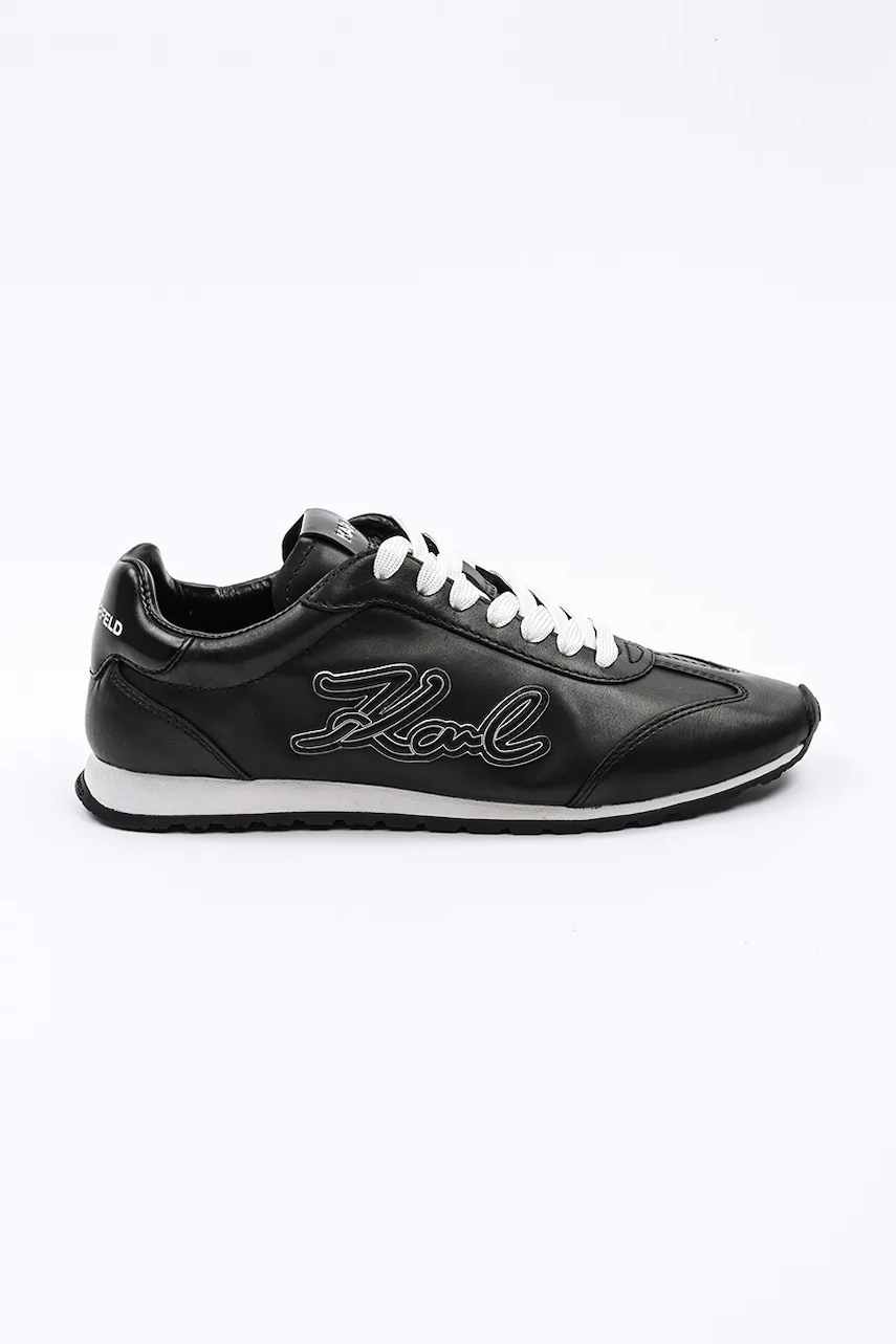 Karl Lagerfeld sneakers din piele VENUS culoarea negru, KL65911A