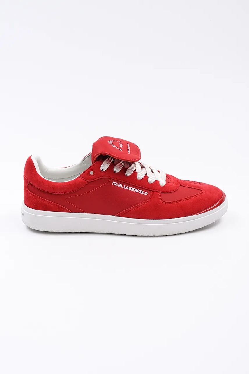 Karl Lagerfeld sneakers din piele ATLAS culoarea rosu, KL63820 Karl Lagerfeld sneakers din piele ATLAS culoarea rosu, KL63820