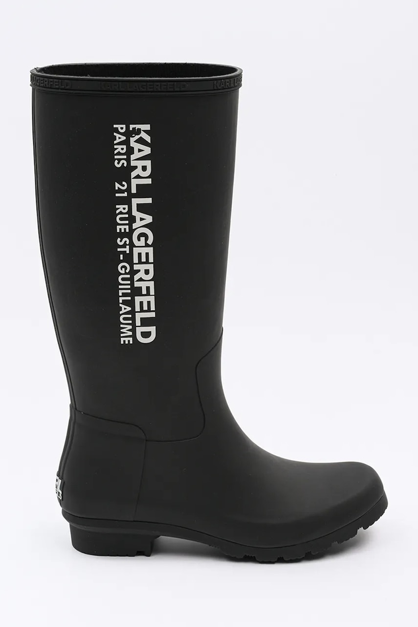 Karl Lagerfeld cizme KALOSH femei, culoarea negru, KL47085 Karl Lagerfeld cizme KALOSH femei, culoarea negru, KL47085