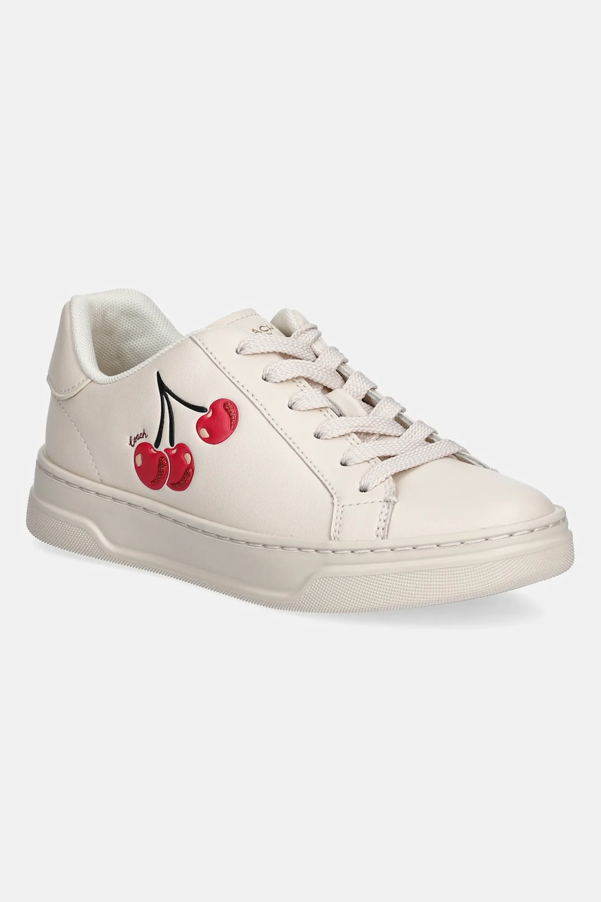 Coach sneakers din piele High Line Cherry culoarea bej, CZ361 Coach sneakers din piele High Line Cherry culoarea bej, CZ361