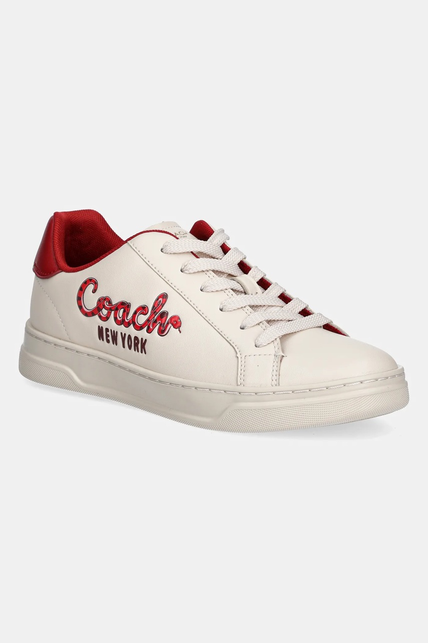 Coach sneakers din piele High Line culoarea bej, CZ360