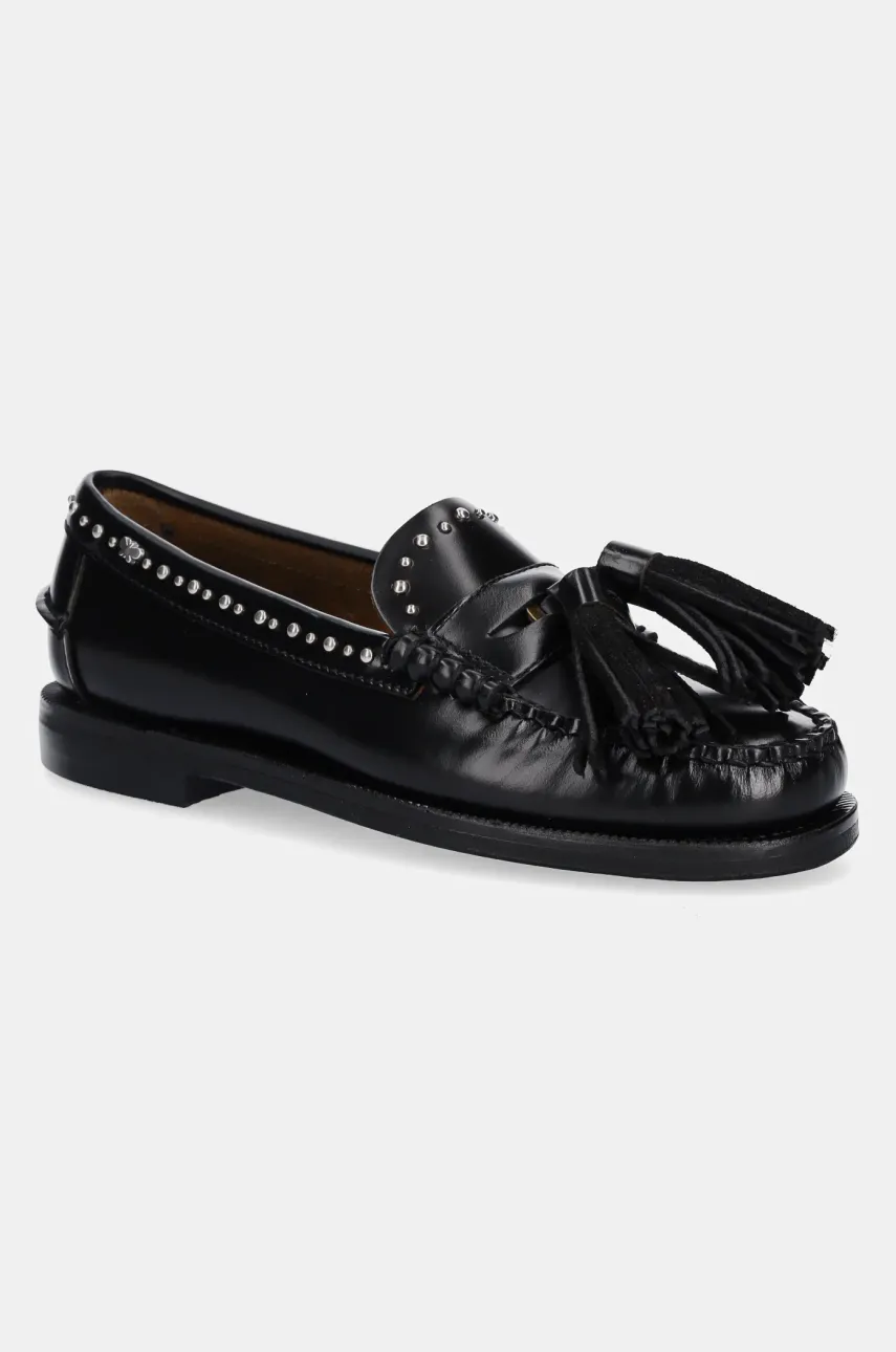 Weekend Max Mara mocasini de piele WEEKENDAN femei, culoarea negru, 2515521014600