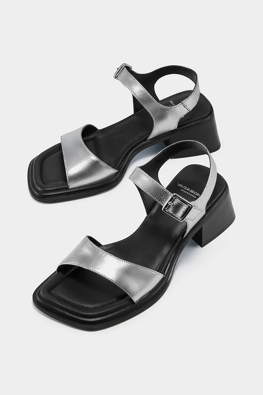 Δερμάτινα σανδάλια Vagabond Shoemakers INES χρώμα: ασημί, 5911-083-79 φωτογραφία