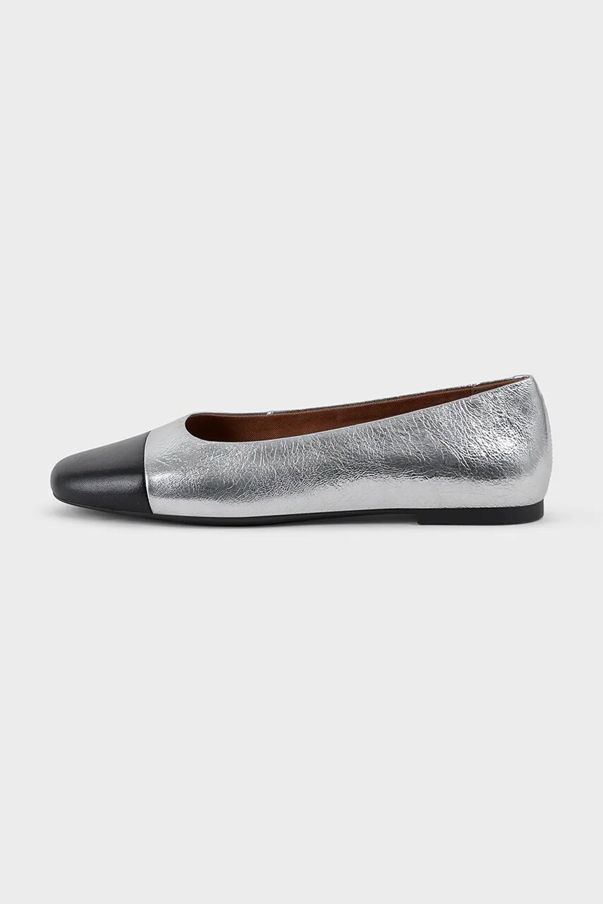 Vagabond Shoemakers balerini de piele JOLIN culoarea argintiu, 5508-619-72