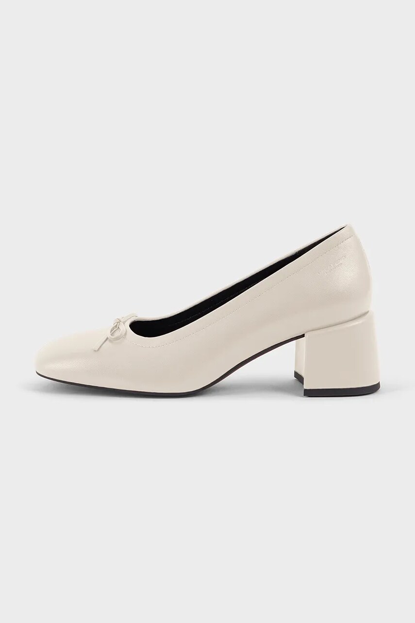 Vagabond Shoemakers pantofi de piele ADISON culoarea bej, cu toc drept, 5939-001-02