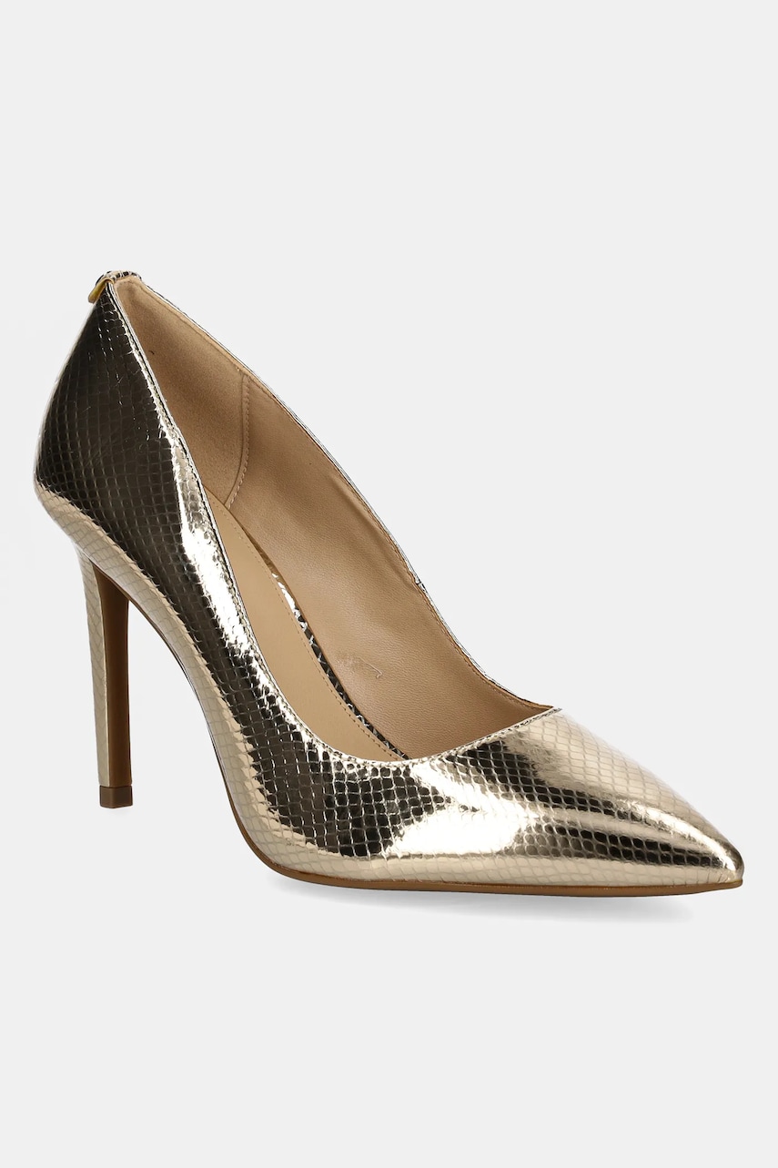 MICHAEL Michael Kors stilettos de piele Alina culoarea auriu, 40R4HNHP1M.740 MICHAEL Michael Kors stilettos de piele Alina culoarea auriu, 40R4HNHP1M.740