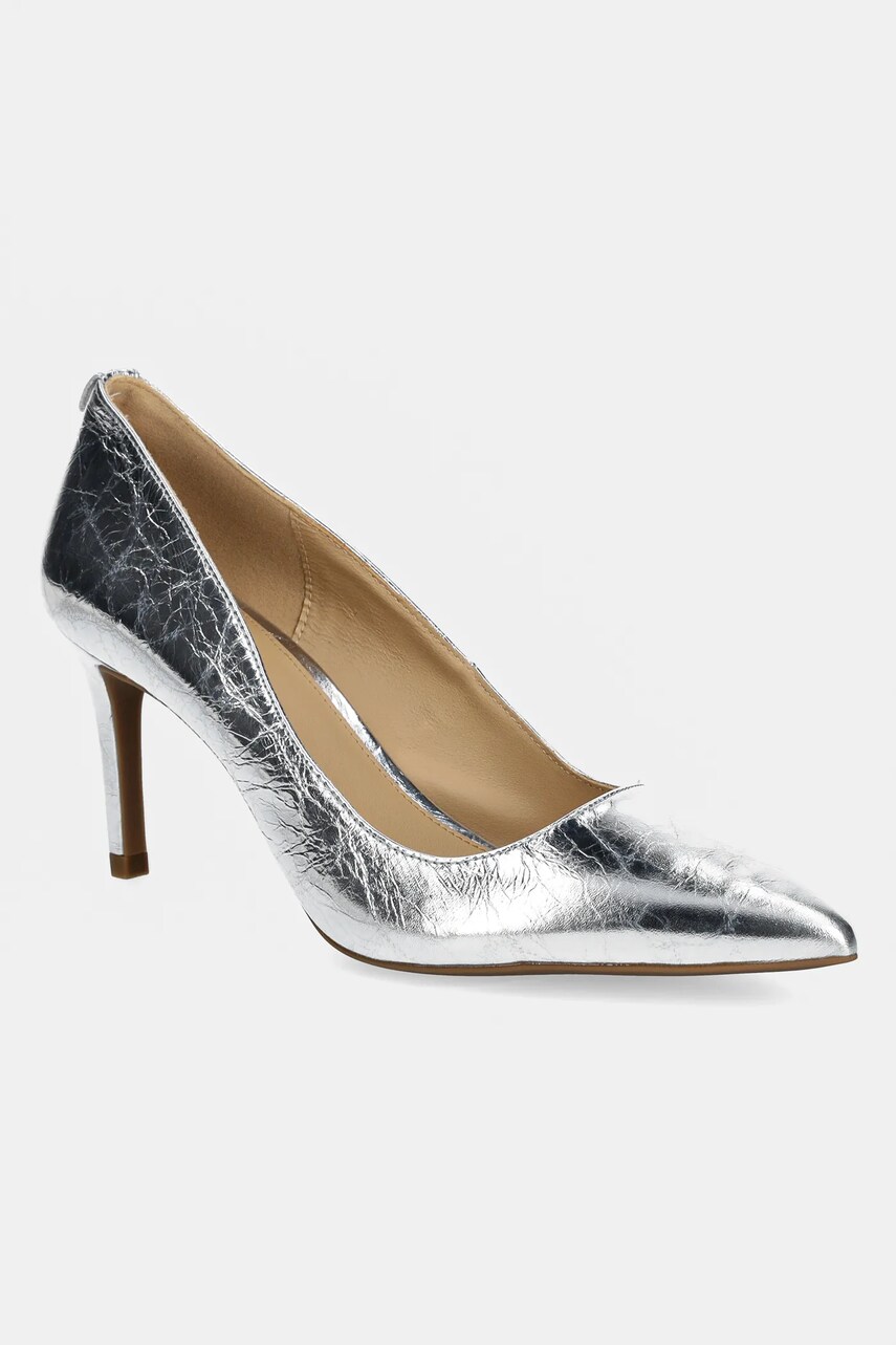 MICHAEL Michael Kors stilettos de piele Alina culoarea argintiu, 40R5ALMP1M.040