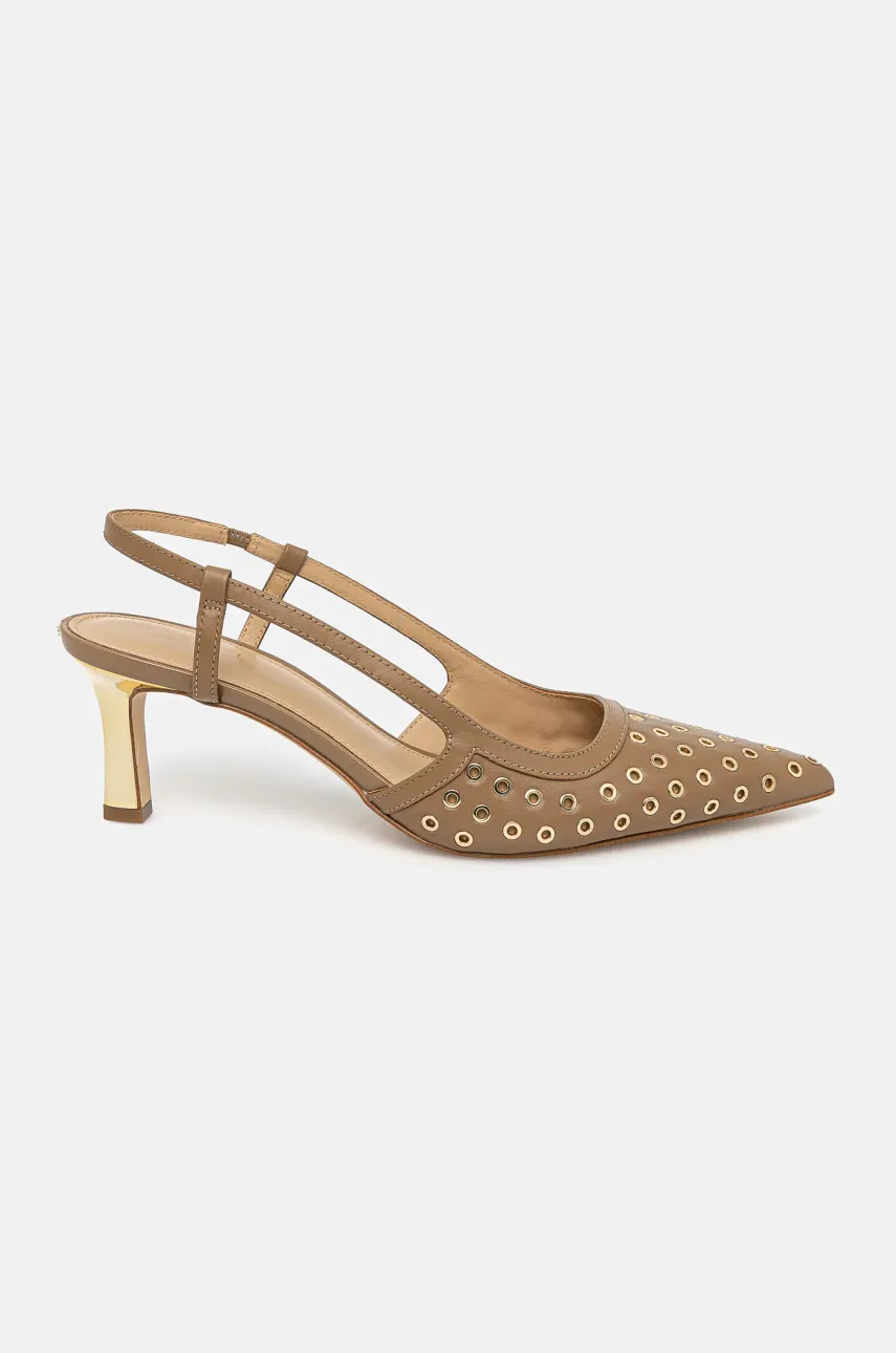Кожаные туфли MICHAEL Michael Kors Alora цвет бежевый 40R5ALMP3L.297 Кожаные туфли MICHAEL Michael Kors Alora цвет бежевый 40R5ALMP3L.297
