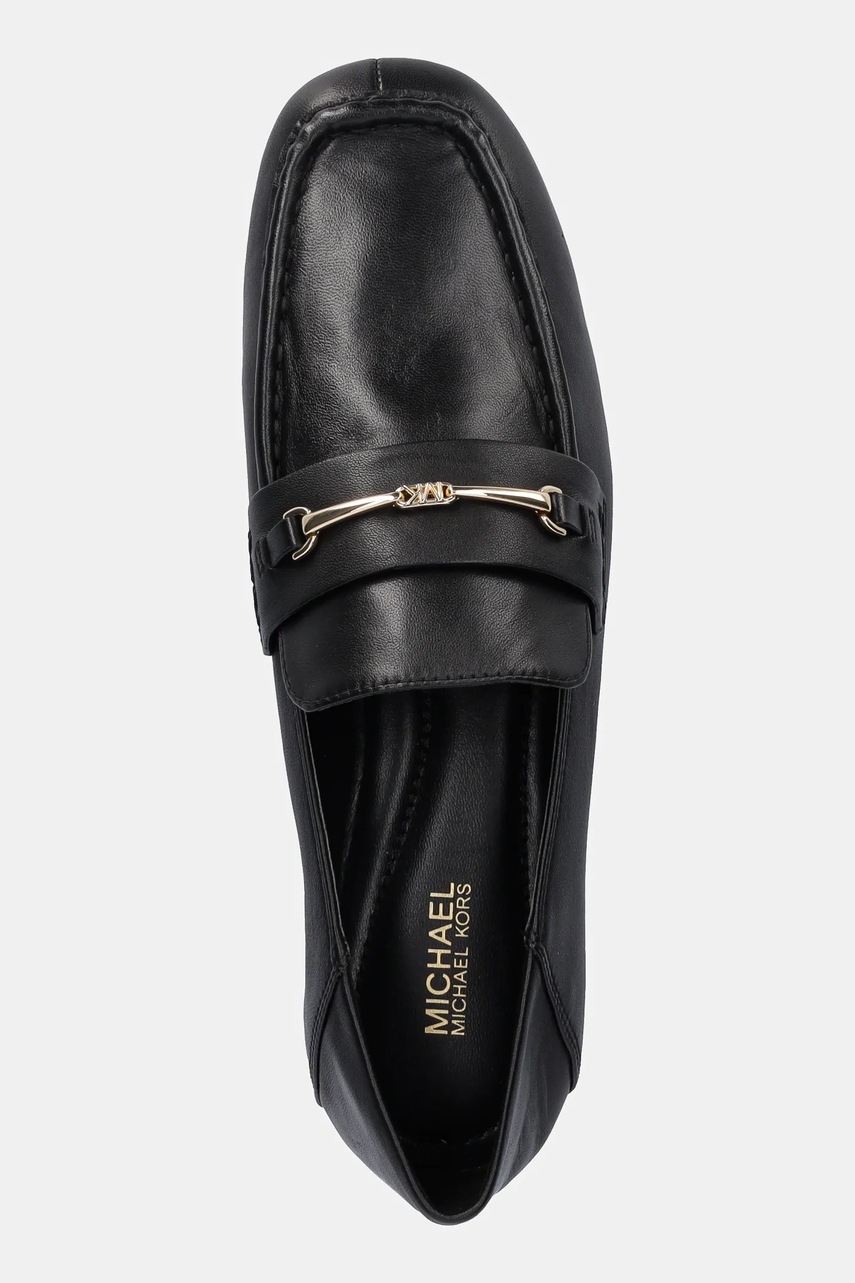 Δερμάτινα μοκασίνια MICHAEL Michael Kors Lena χρώμα: μαύρο, 40R5LEFP1L.001 φωτογραφία