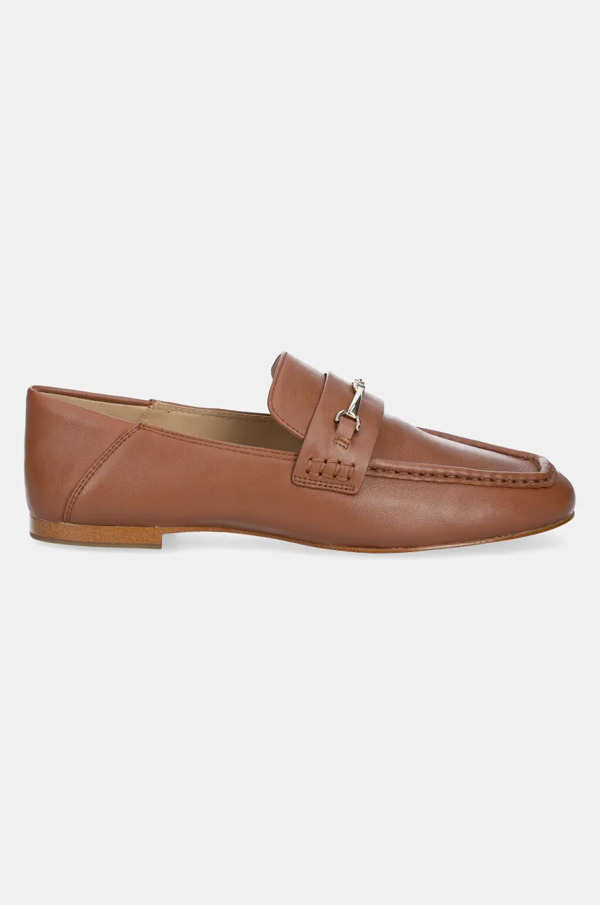 Кожаные мокасины MICHAEL Michael Kors Lena женские цвет коричневый на плоском ходу 40R5LEFP1L.230 Кожаные мокасины MICHAEL Michael Kors Lena женские цвет коричневый на плоском ходу 40R5LEFP1L.230