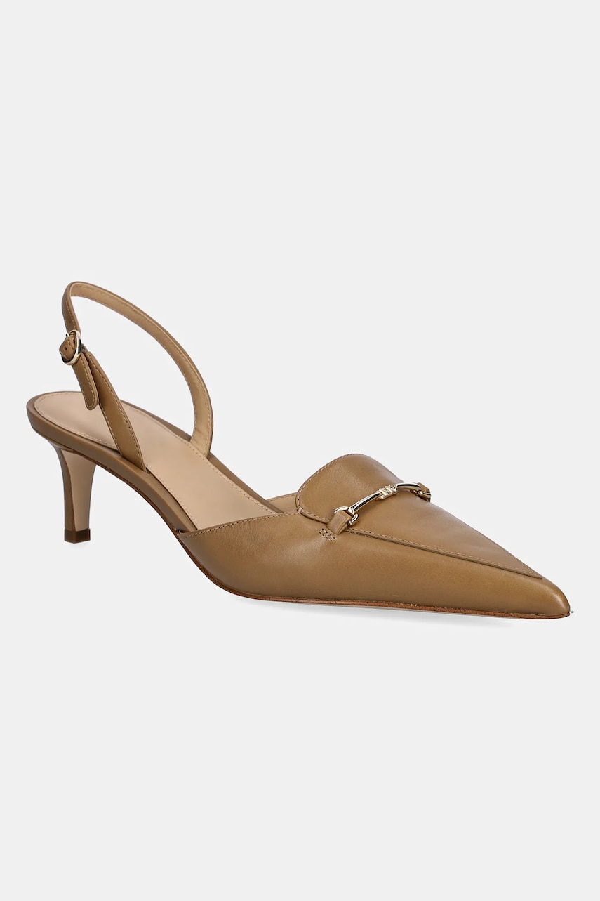 MICHAEL Michael Kors stilettos de piele Lena culoarea bej, 40R5LEMP1L.297