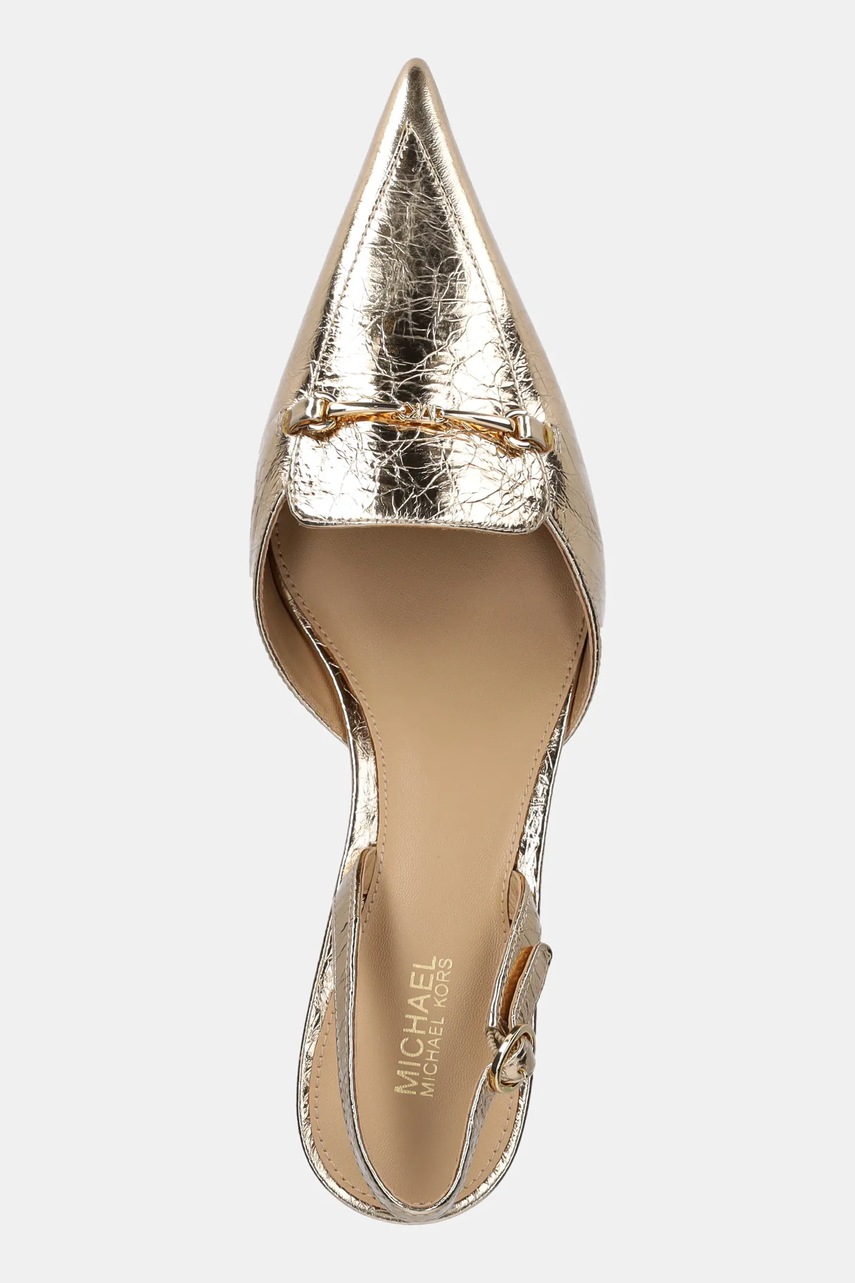 Δερμάτινες γόβες MICHAEL Michael Kors Lena χρώμα: χρυσαφί, 40R5LEMP1M.740 φωτογραφία