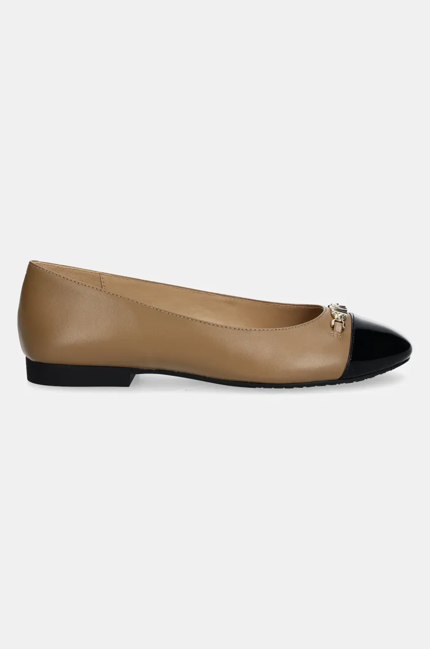 Кожаные балетки MICHAEL Michael Kors Rebecca цвет бежевый 40F4RBFP1L.297 Кожаные балетки MICHAEL Michael Kors Rebecca цвет бежевый 40F4RBFP1L.297