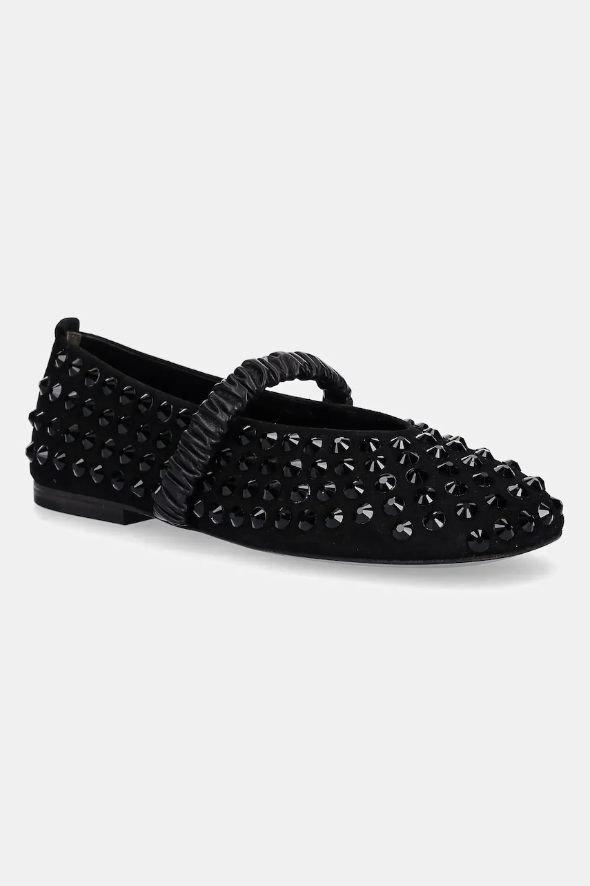 Kennel & Schmenger balerini din piele intoarsa Blair culoarea negru, 51-13100 Kennel & Schmenger balerini din piele intoarsa Blair culoarea negru, 51-13100