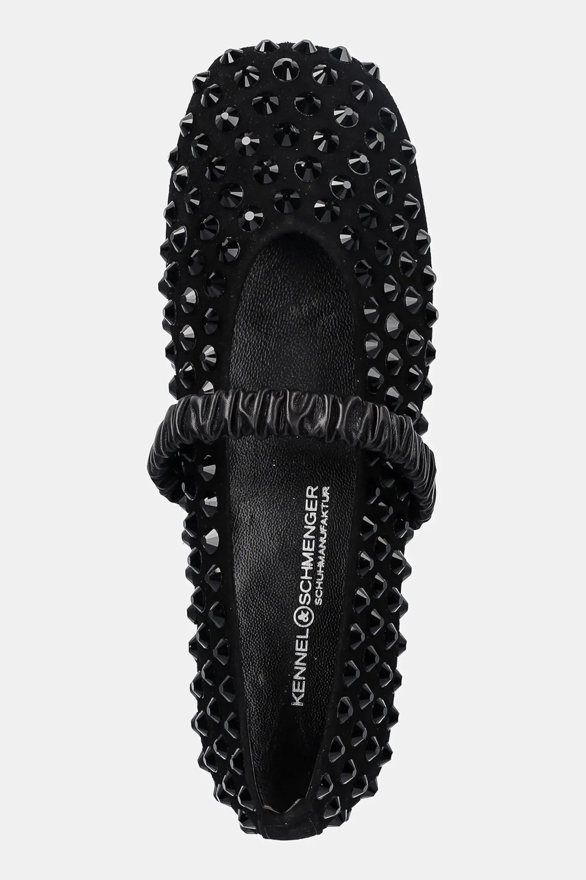 Μπαλαρίνες σουέτ Kennel & Schmenger Blair χρώμα: μαύρο, 51-13100 φωτογραφία