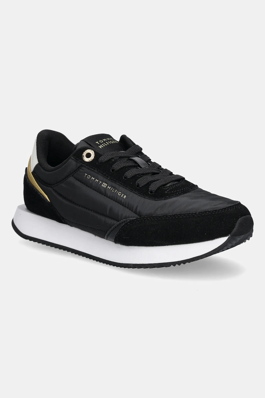Levně Sneakers boty Tommy Hilfiger ESSENTIAL RUNNER černá barva, FW0FW08332