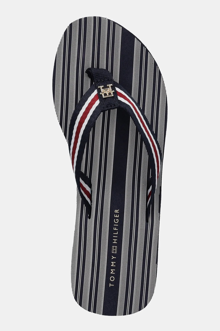 В`єтнамки Tommy Hilfiger IM PLATFORM BEACH SANDAL жіночі колір синій на танкетці FW0FW08371 