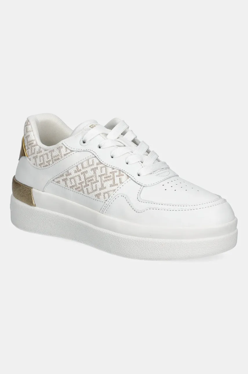 Levně Sneakers boty Tommy Hilfiger LUX COURT SNEAKER MONOGRAM bílá barva, FW0FW08381