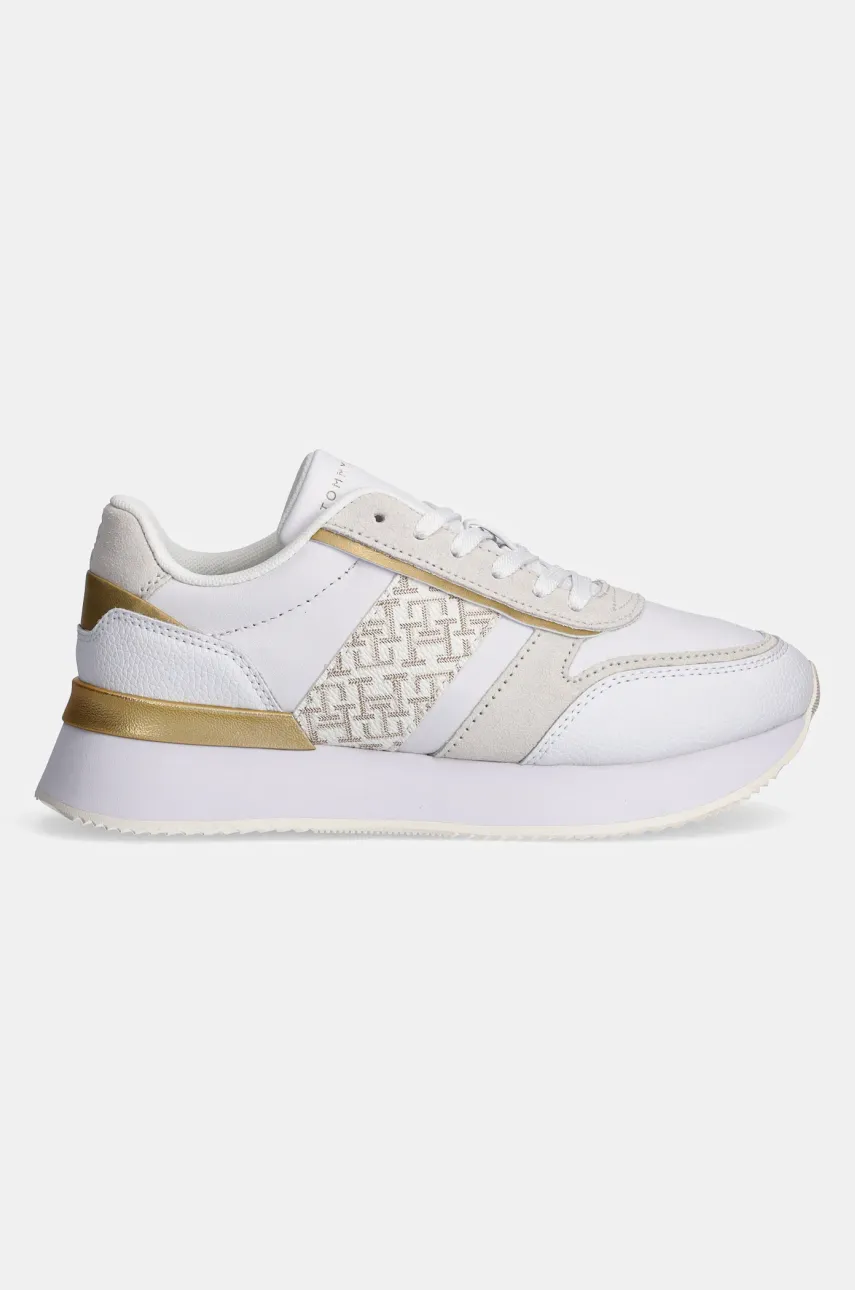 Кроссовки Tommy Hilfiger LUX MONOGRAM RUNNER цвет белый FW0FW08387 Кроссовки Tommy Hilfiger LUX MONOGRAM RUNNER цвет белый FW0FW08387