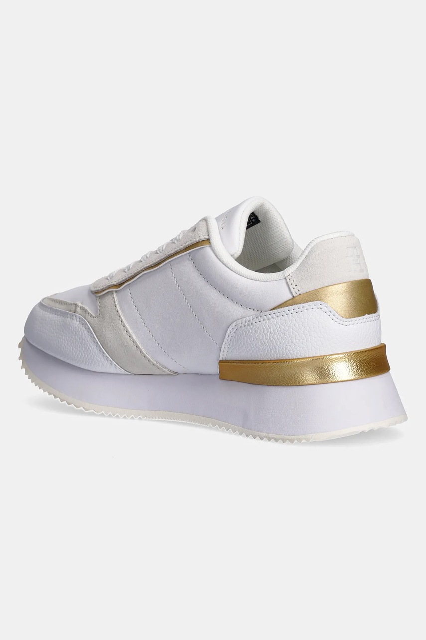 Αθλητικά Tommy Hilfiger LUX MONOGRAM RUNNER χρώμα: άσπρο, FW0FW08387 φωτογραφία