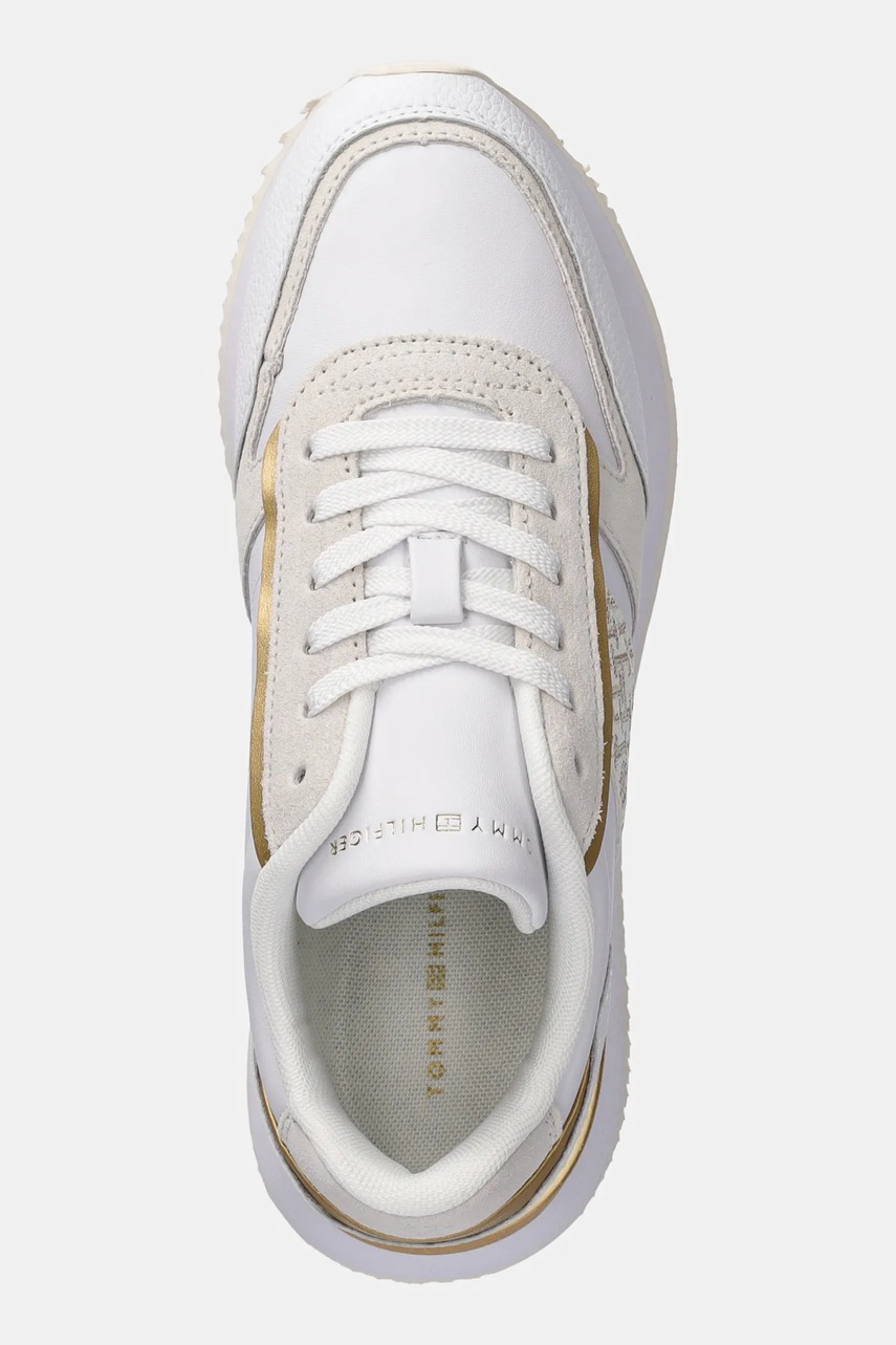 Αθλητικά Tommy Hilfiger LUX MONOGRAM RUNNER χρώμα: άσπρο, FW0FW08387 φωτογραφία