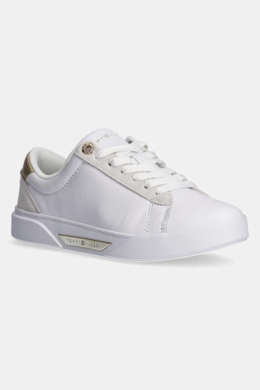 Levně Kožené sneakers boty Tommy Hilfiger CHIC COURT SNEAKER bílá barva, FW0FW08382