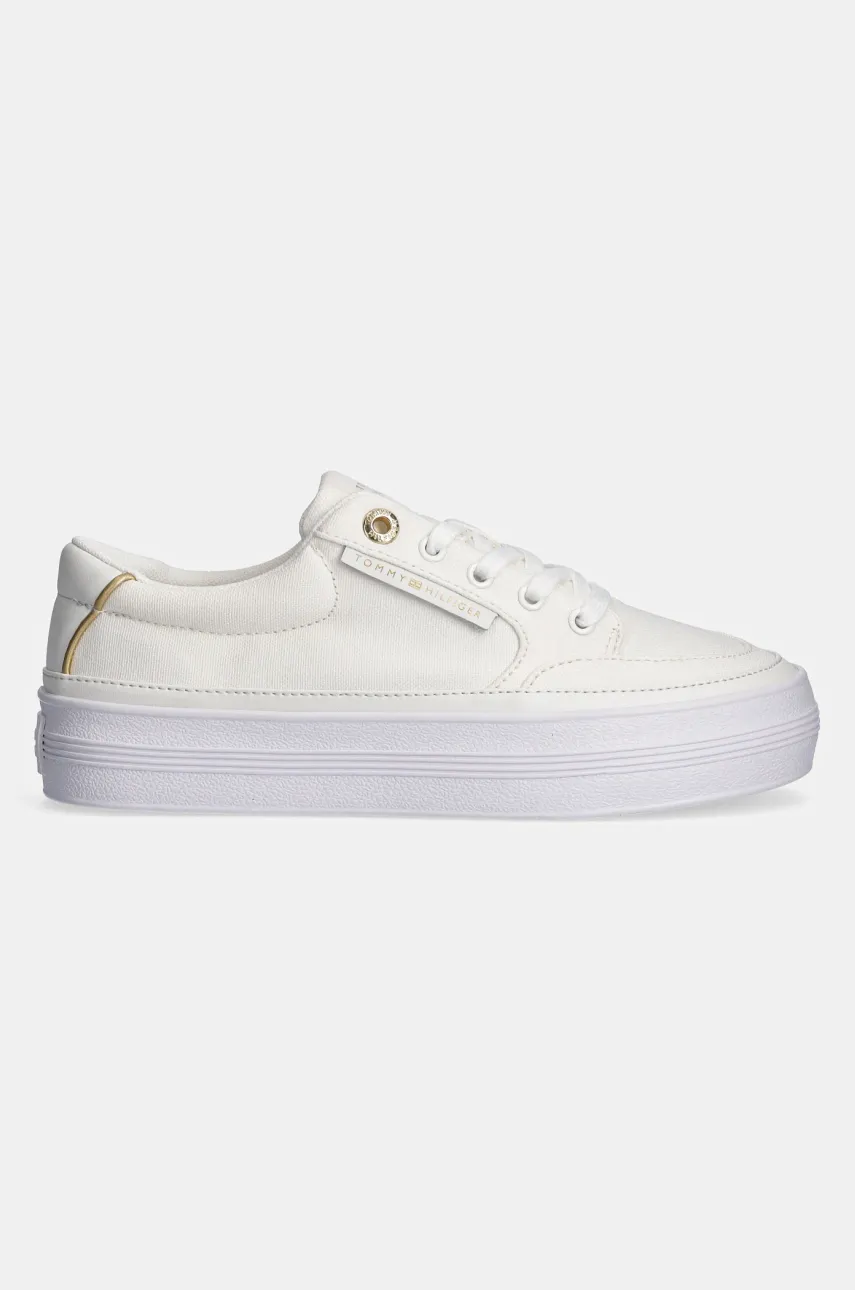 Кеды Tommy Hilfiger ESSENTIAL VULC TEXTILE SNEAKER женские цвет белый FW0FW08323 Кеды Tommy Hilfiger ESSENTIAL VULC TEXTILE SNEAKER женские цвет белый FW0FW08323
